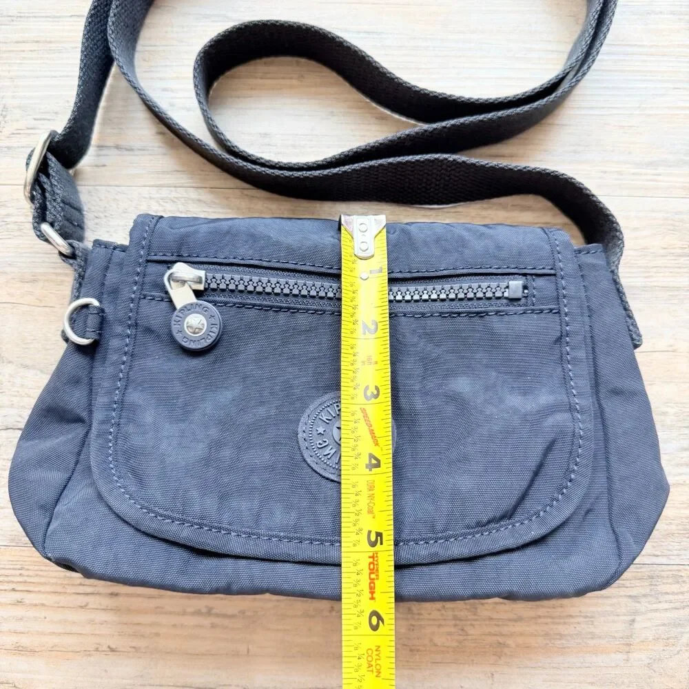 Kipling Sabian Mini Crossbody Bag Blue Nylon Travel Everyday Zip Purse